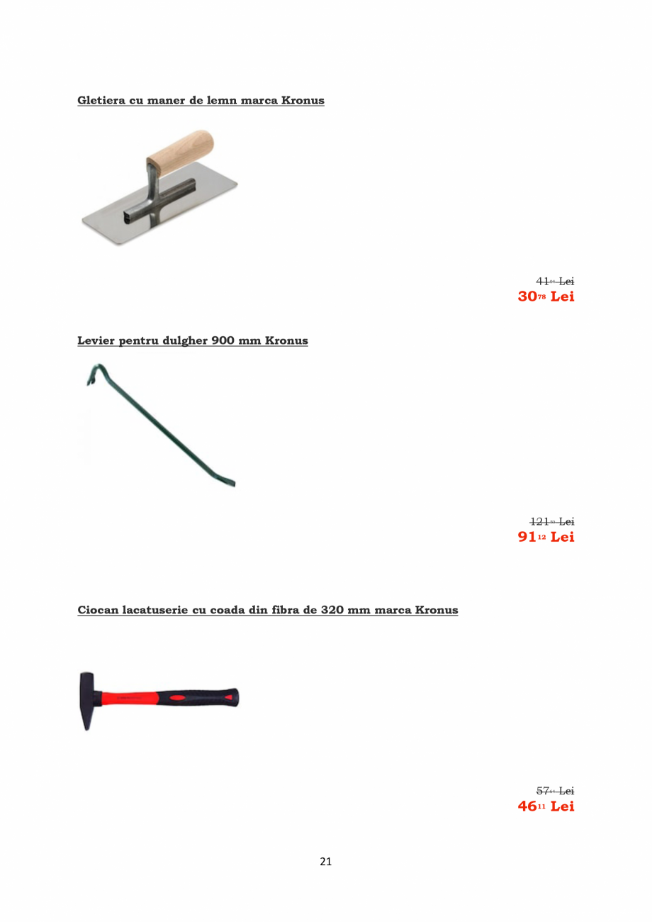Pagina 21-PROMOTIE KRONUS TOOLS  Catalog, brosura Romana 