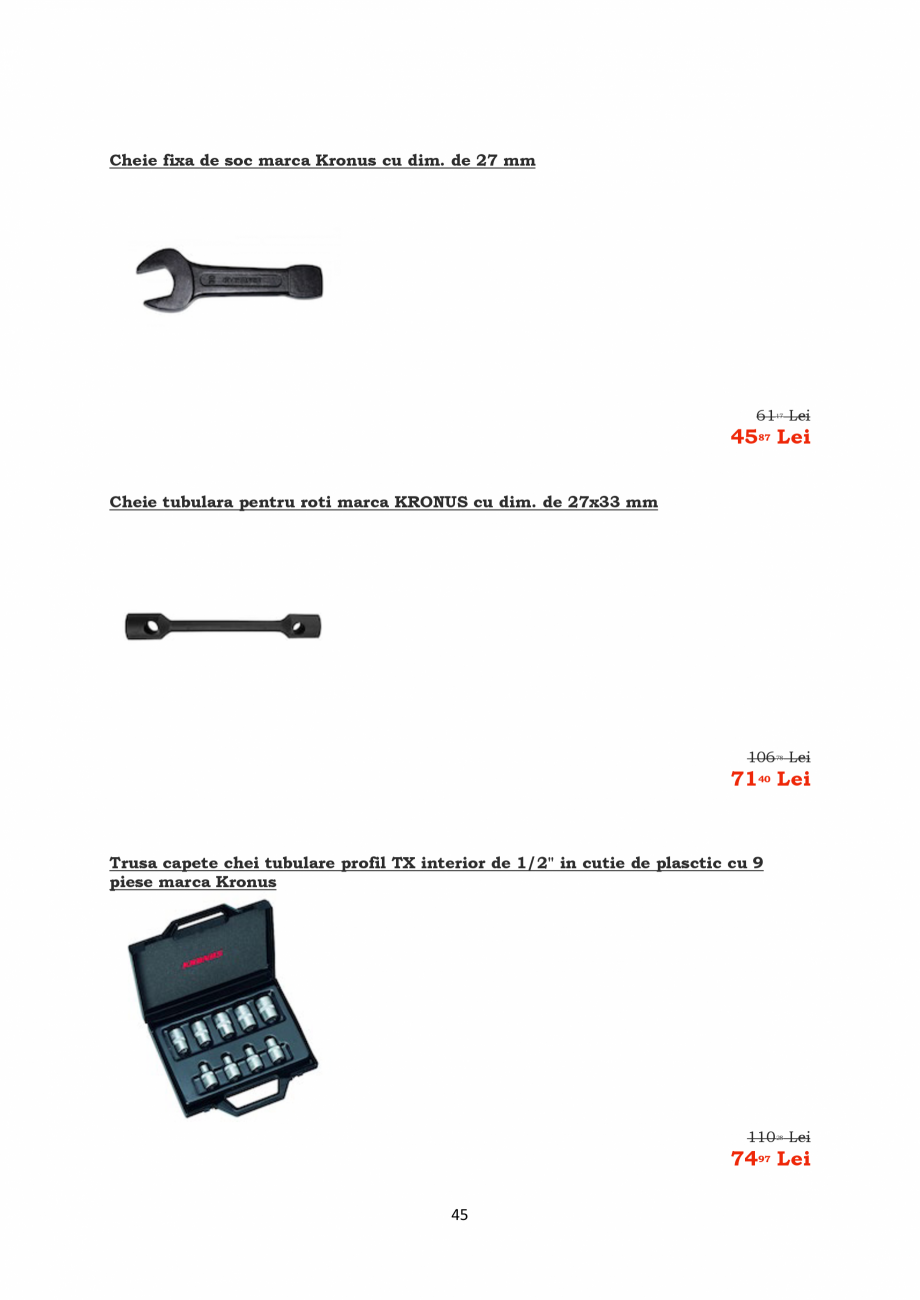 Pagina 45-PROMOTIE KRONUS TOOLS  Catalog, brosura Romana 