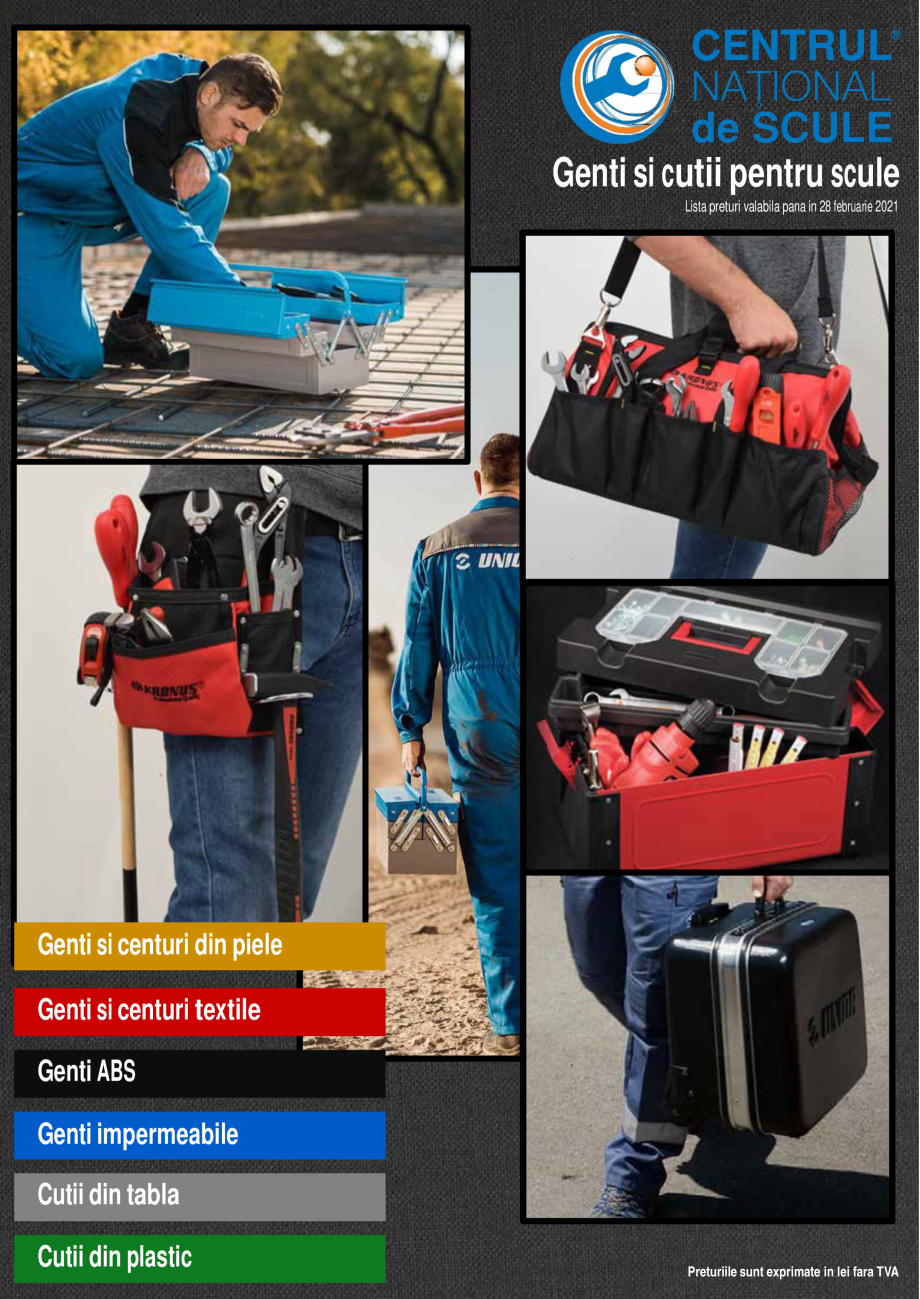 Pagina 1-Catalog CNS INDUSTRIAL 2018-2020 - Genti si cutii pentru scule  Catalog, brosura Romana Genti si...
