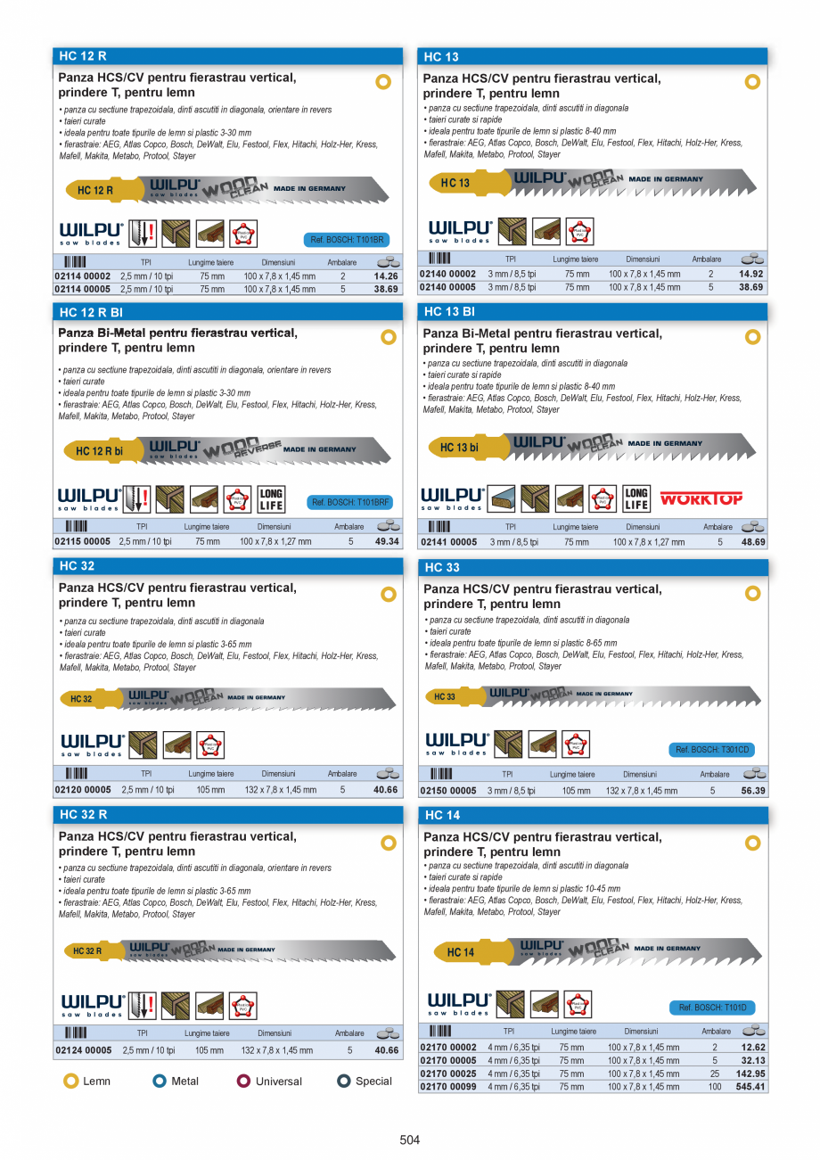 Pagina 502 - Catalog Centrul National de Scule Industrial 2021-2024  Catalog, brosura Romana lor de ...