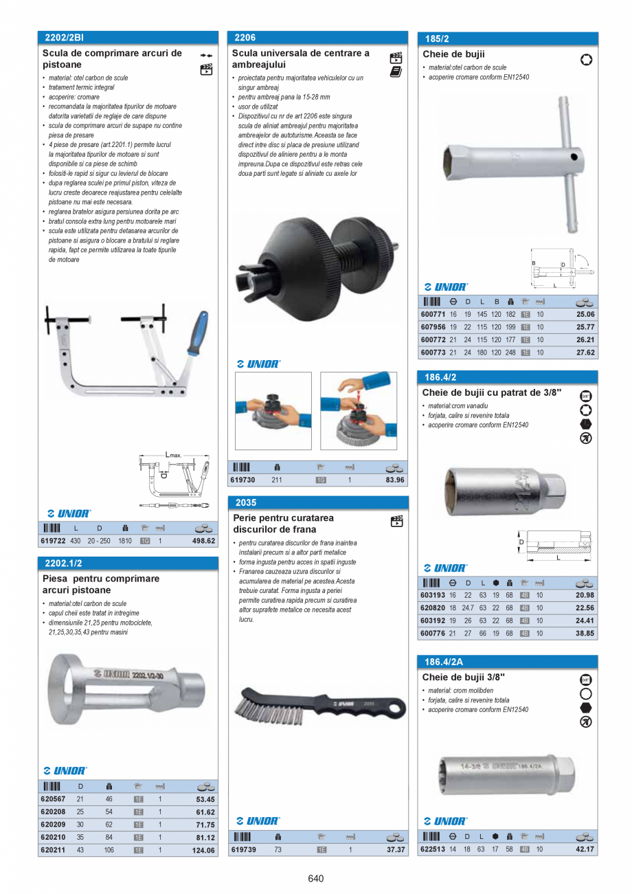 Pagina 642 - Catalog Centrul National de Scule Industrial 2021-2024  Catalog, brosura Romana glabila...