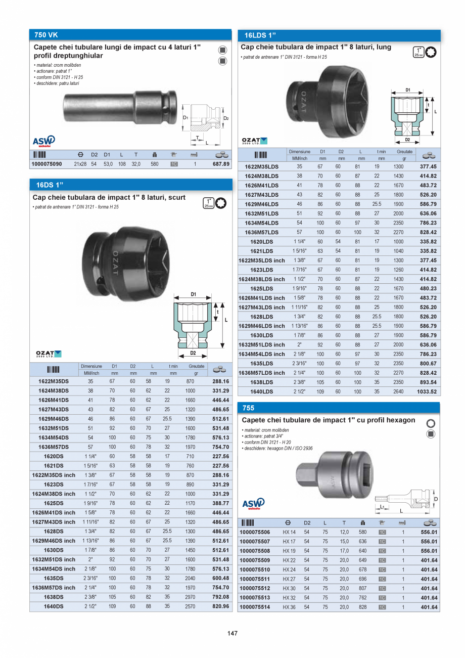 Pagina 147 - CATALOG-UNIOR-TEPID-INDUSTRIAL-2025_rev5  Catalog, brosura Romana  piese (.050”,...