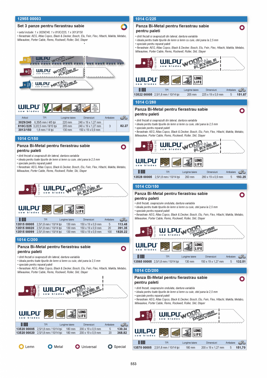 Pagina 553 - CATALOG-UNIOR-TEPID-INDUSTRIAL-2025_rev5  Catalog, brosura Romana 0,2-0,8

• lungimea...