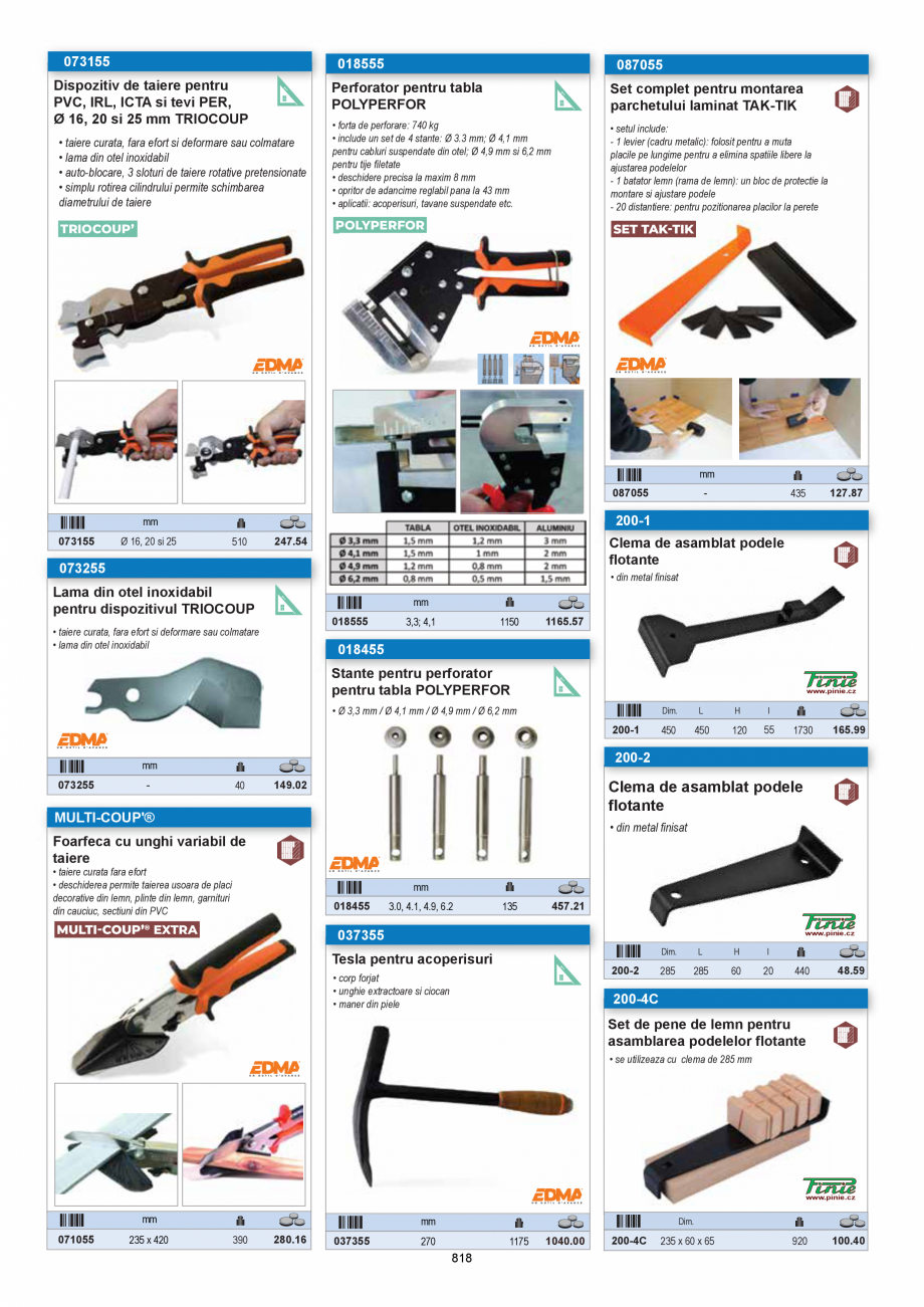 Pagina 816 - CATALOG-UNIOR-TEPID-INDUSTRIAL-2025_rev5  Catalog, brosura Romana utie de plastic
•...