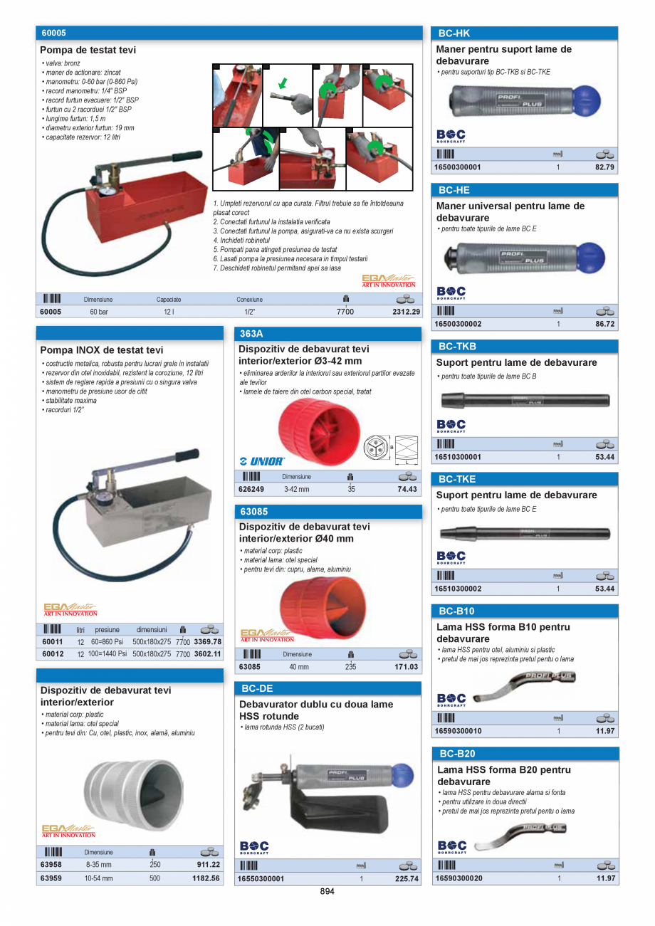 Pagina 892-CATALOG-UNIOR-TEPID-INDUSTRIAL-2025_rev5  Catalog, brosura Romana emn
• material: Cu 99
•...