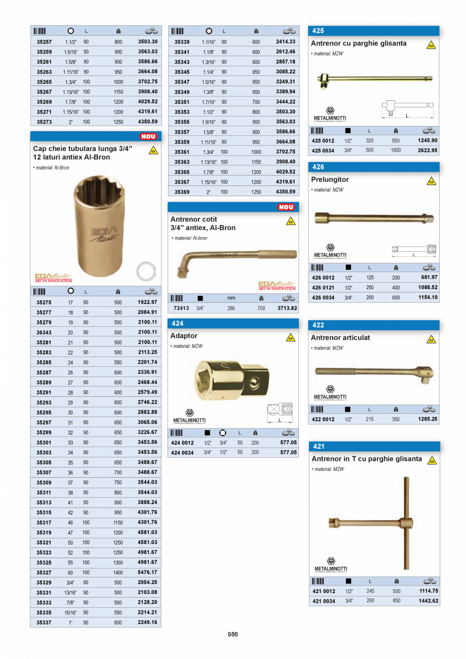 Pagina 984-CATALOG-UNIOR-TEPID-INDUSTRIAL-2025_rev5  Catalog, brosura Romana  fiecare poanson este marcat cu:...