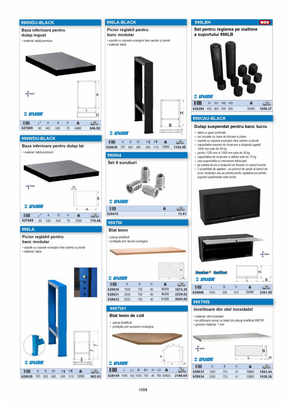 Pagina 1056 - CATALOG-UNIOR-TEPID-INDUSTRIAL-2025_rev5  Catalog, brosura Romana nte cromate
•...