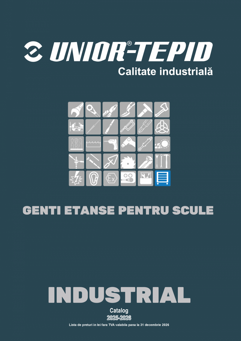 Pagina 1 - Catalog industrial 2025 - 2026 - CUTII ETANSE PENTRU SCULE  Catalog, brosura Romana GENTI...