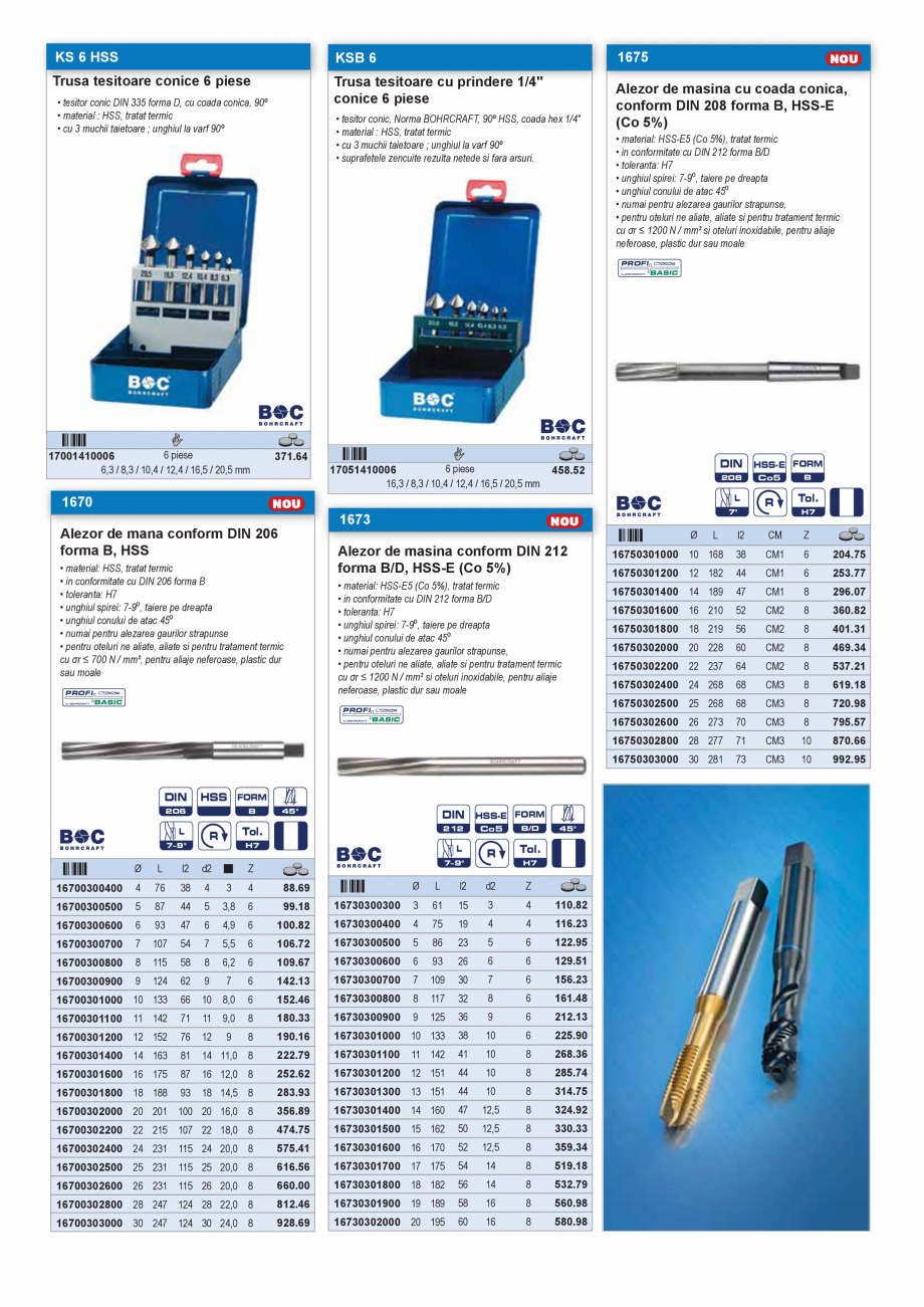 Pagina 22 - CATALOG INDUSTRIAL UNIOR-TEPID 2025-2026 - BURGHIE SI CAROTE PENTRU METAL web  Catalog, ...