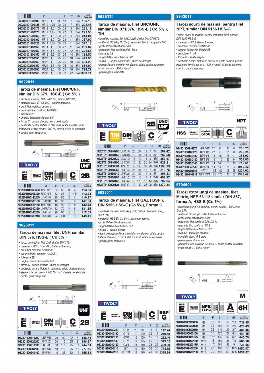 Pagina 32 - CATALOG INDUSTRIAL UNIOR-TEPID 2025-2026 - BURGHIE SI CAROTE PENTRU METAL web  Catalog, ...