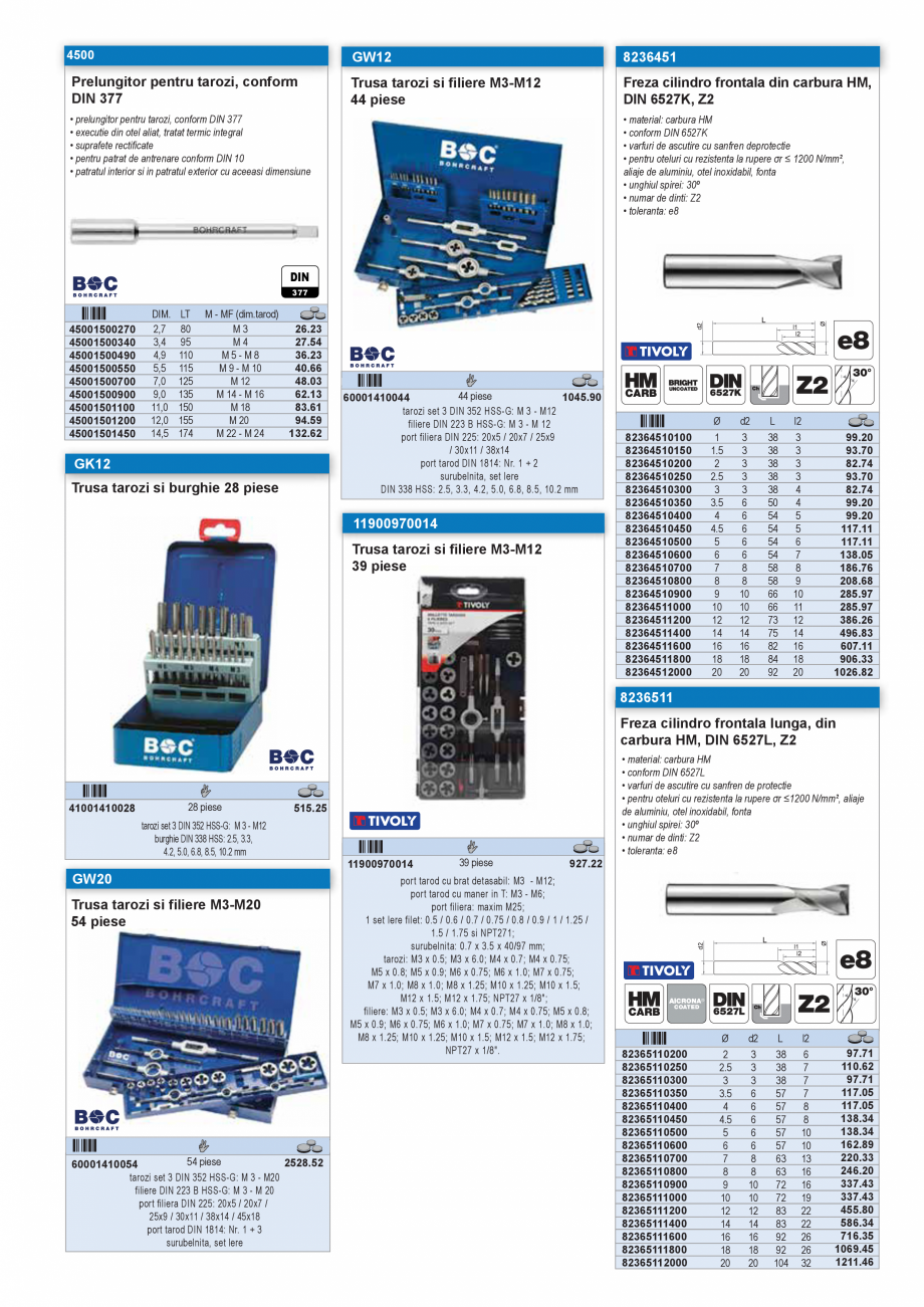 Pagina 34 - CATALOG INDUSTRIAL UNIOR-TEPID 2025-2026 - BURGHIE SI CAROTE PENTRU METAL web  Catalog, ...