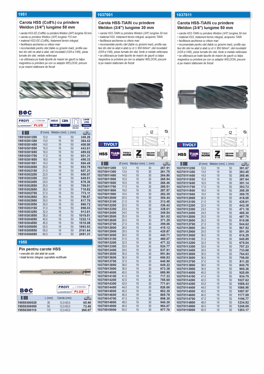 Pagina 44-CATALOG INDUSTRIAL UNIOR-TEPID 2025-2026 - BURGHIE SI CAROTE PENTRU METAL web  Catalog, brosura...