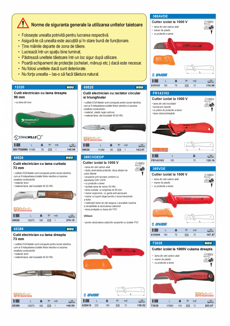 Pagina 20 - CATALOG INDUSTRIAL UNIOR-TEPID 2025-2026 - CUTTERE SI CUTITE EXTINS web  Catalog,...