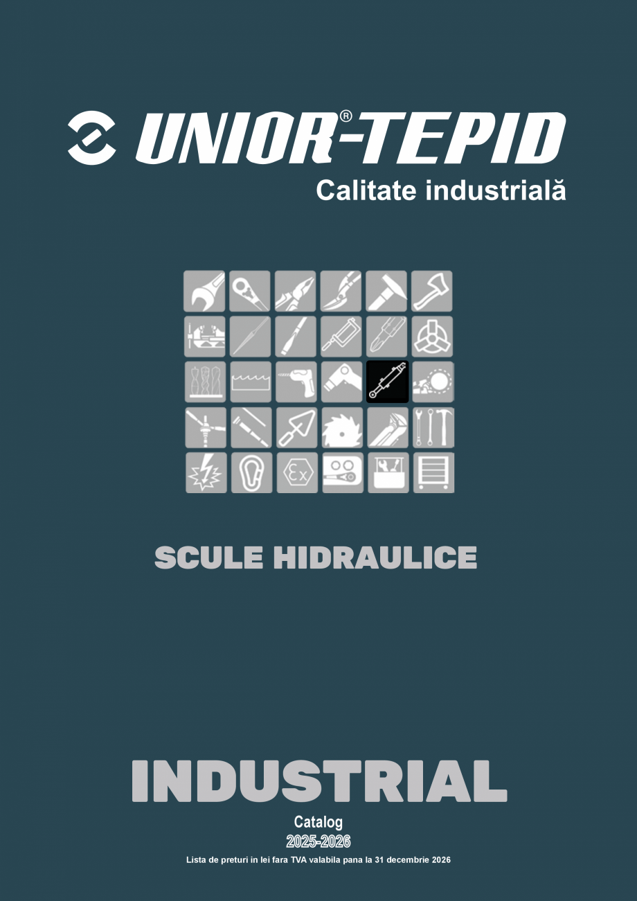 Pagina 1-CATALOG INDUSTRIAL UNIOR-TEPID 2025-2026 - SCULE HIDRAULICE web  Catalog, brosura Romana SCULE...