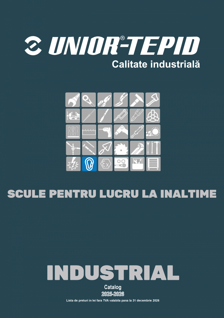 Pagina 1 - CATALOG INDUSTRIAL UNIOR-TEPID 2025-2026 - SCULE PENTRU LUCRU LA INALTIME web  Catalog,...