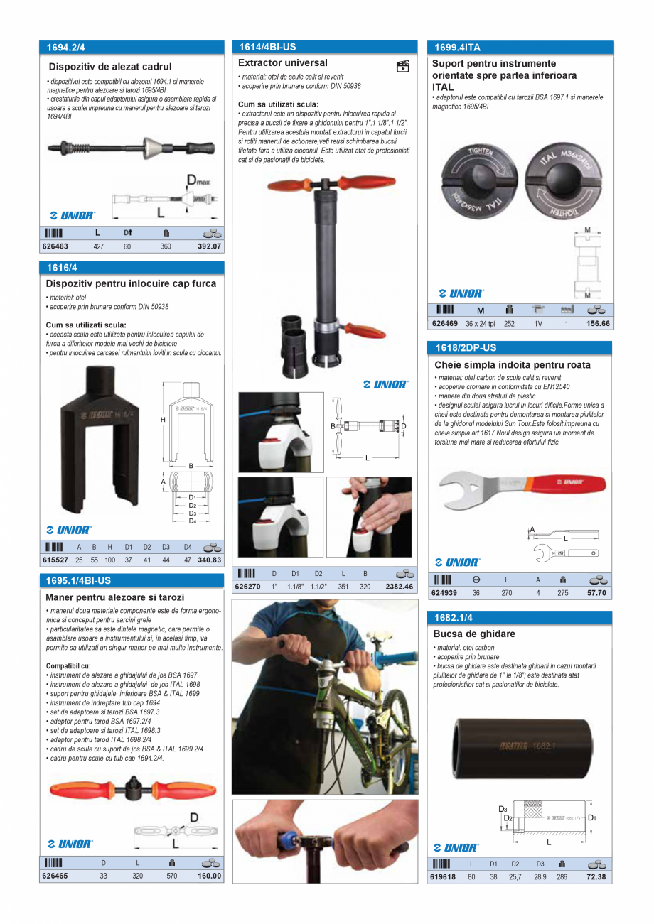 Pagina 24-CATALOG INDUSTRIAL UNIOR-TEPID 2025-2026 - SCULE SERVISARE BICICLETE web  Catalog, brosura Romana...