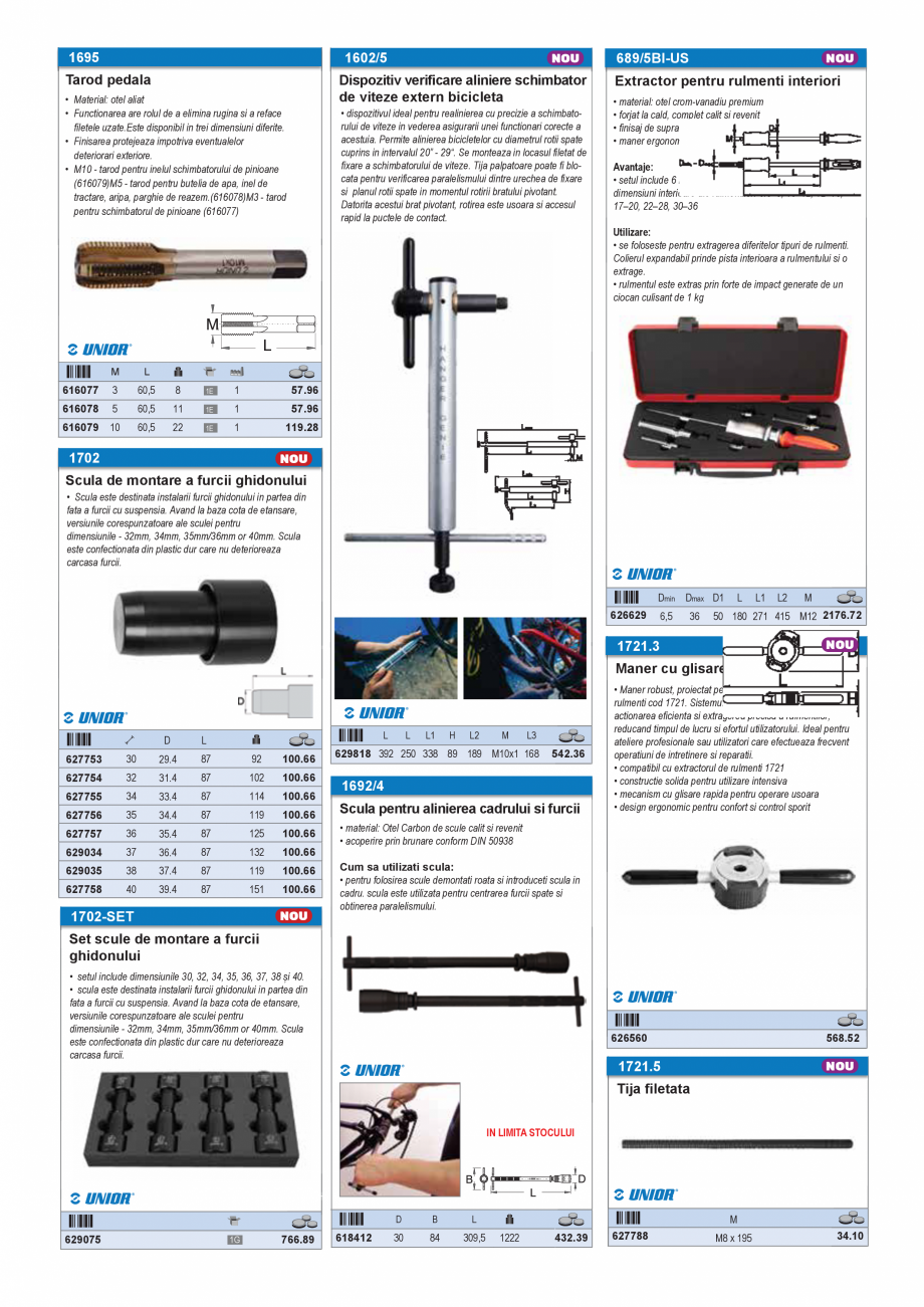 Pagina 26-CATALOG INDUSTRIAL UNIOR-TEPID 2025-2026 - SCULE SERVISARE BICICLETE web  Catalog, brosura Romana ru...