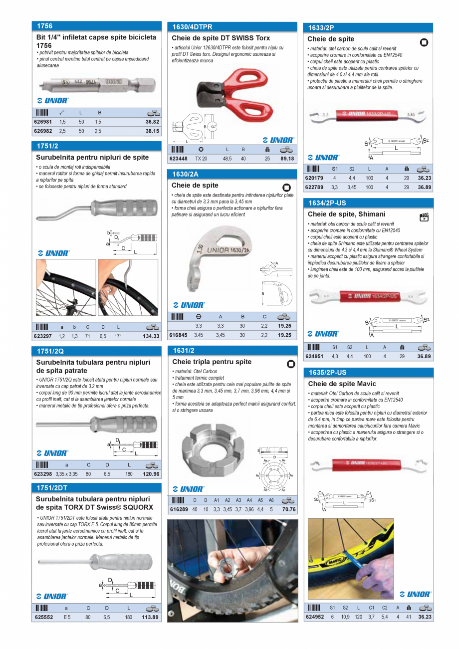 Pagina 30-CATALOG INDUSTRIAL UNIOR-TEPID 2025-2026 - SCULE SERVISARE BICICLETE web  Catalog, brosura Romana 9
...
