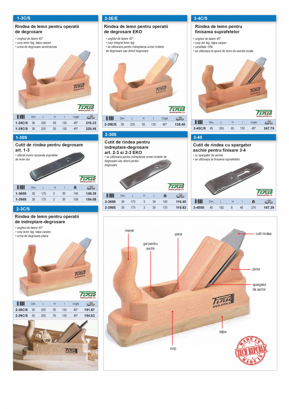 Pagina 2 - SCULE MANUALE SI ELECTRICE  Catalog, brosura Romana 

45º

247.70

3-40

Cutit de rindea...