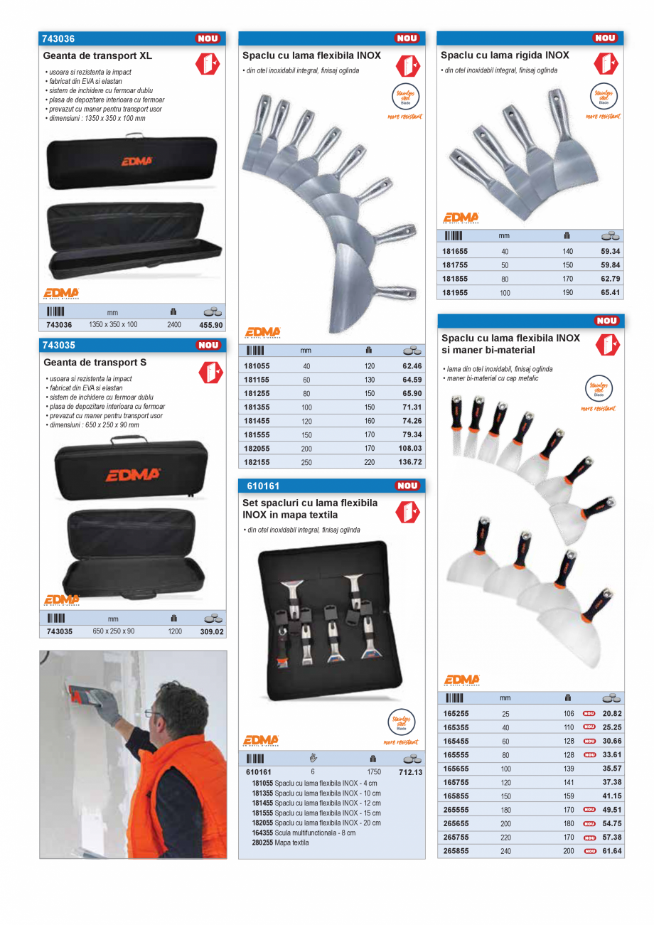 Pagina 6-SCULE PENTRU GIPS-CARTON  Catalog, brosura Romana zultat fara dungi si fara pierderi de material
•...