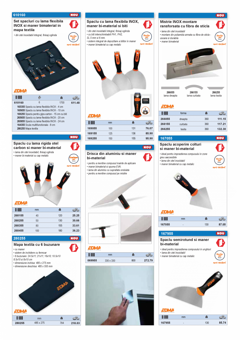 Pagina 7 - SCULE PENTRU GIPS-CARTON  Catalog, brosura Romana u prindere mama M10

• adaptabila pe ...