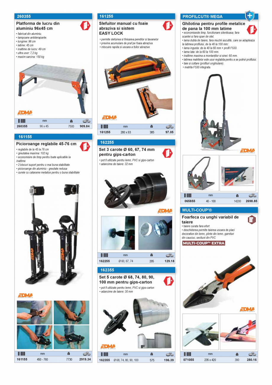 Pagina 15-SCULE PENTRU GIPS-CARTON  Catalog, brosura Romana terial cu cap metalic.
• compatibil cu tija...
