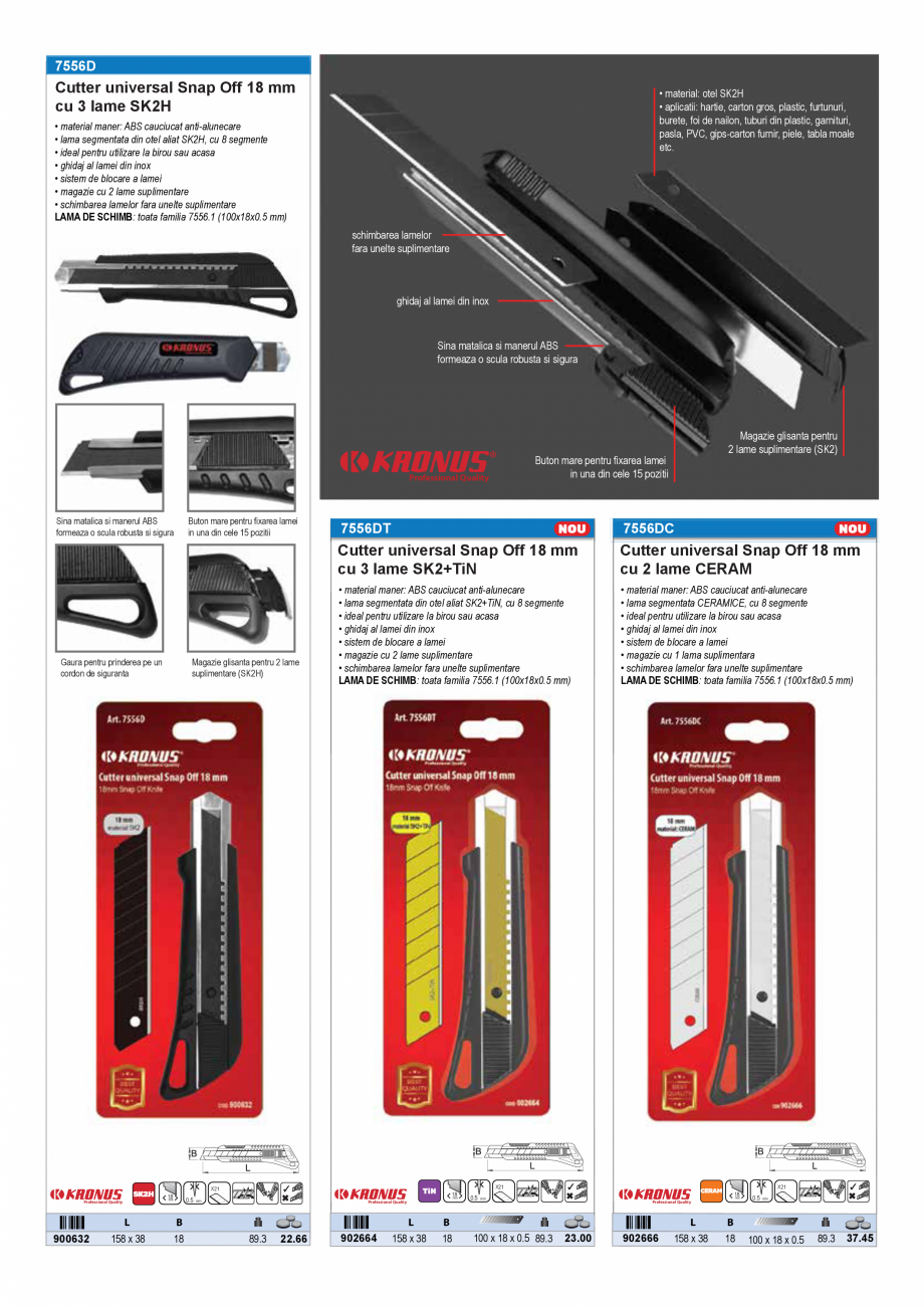 Pagina 19 - SCULE PENTRU GIPS-CARTON  Catalog, brosura Romana zare cu o mana

• capacitate maxima:...