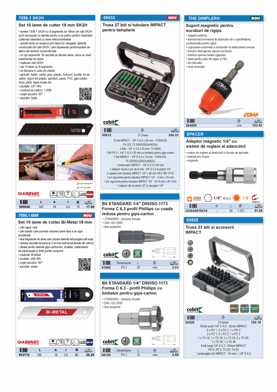 Pagina 20-SCULE PENTRU GIPS-CARTON  Catalog, brosura Romana aiere gips-carton
• fierastrau profesional...