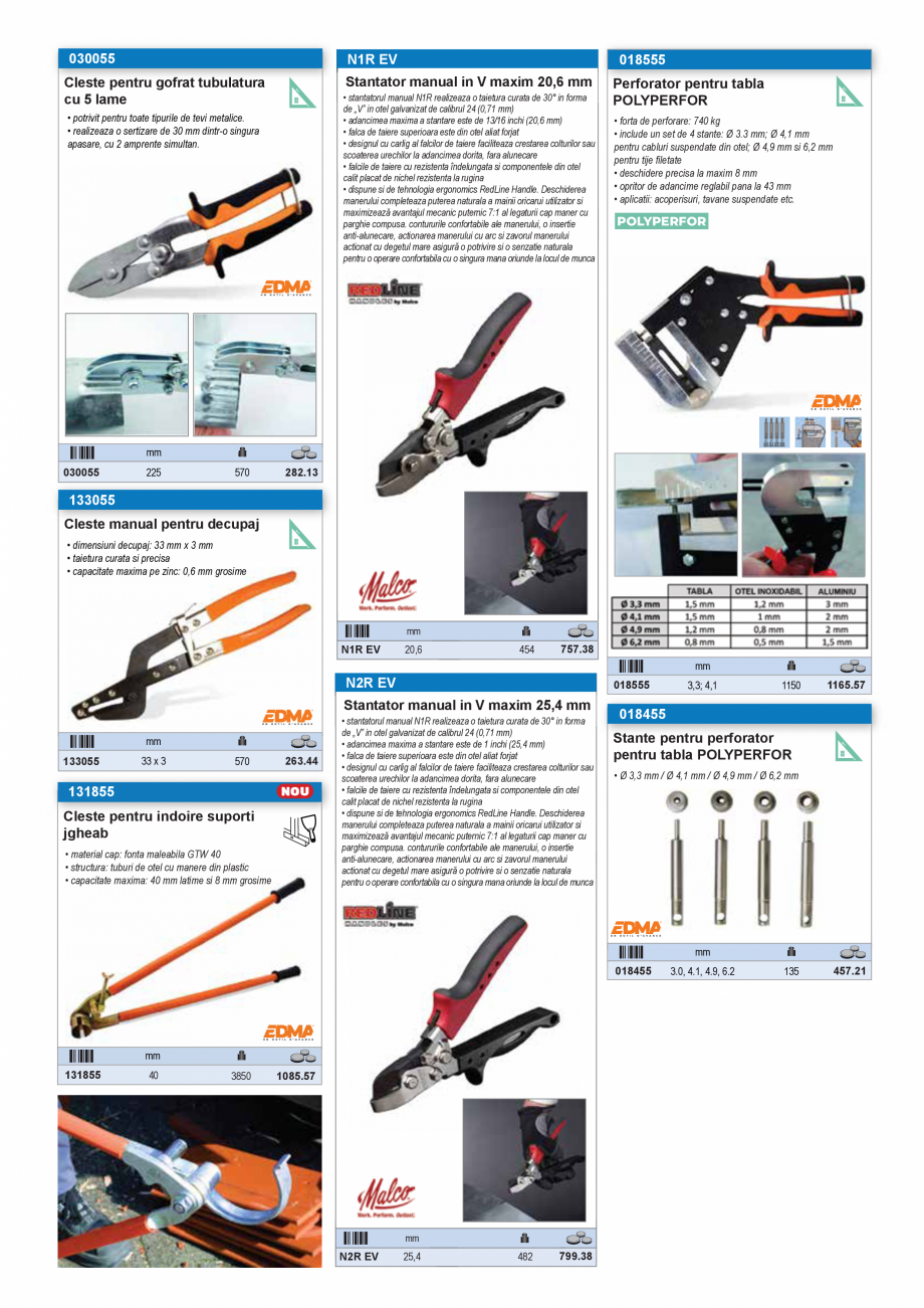 Pagina 42-SCULE PENTRU GIPS-CARTON  Catalog, brosura Romana 6 mm
• aplicatii: hartie, carton gros, plastic, ...