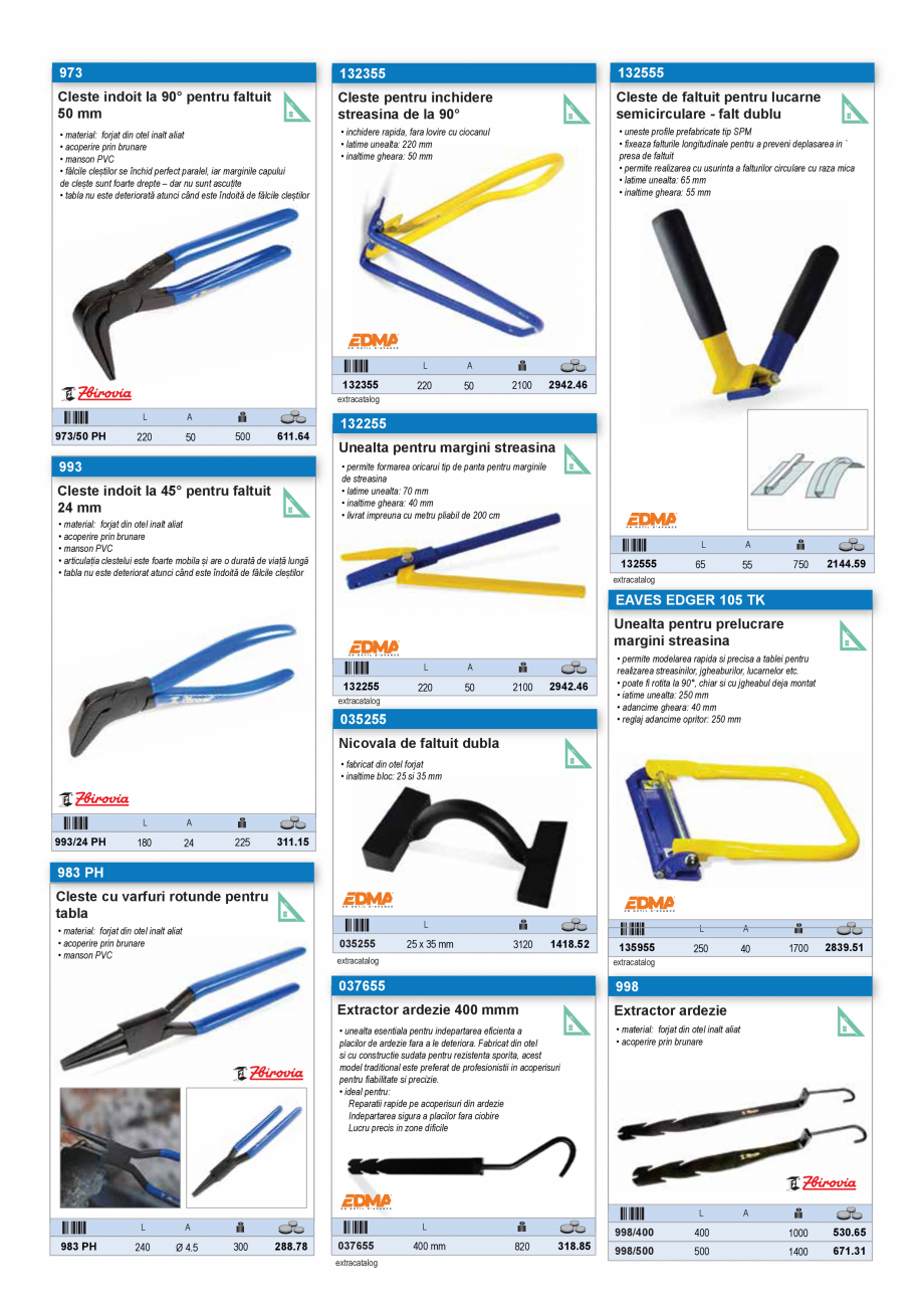 Pagina 46-SCULE PENTRU GIPS-CARTON  Catalog, brosura Romana ox
• sistem de blocare a lamei
• magazie cu 2 ...