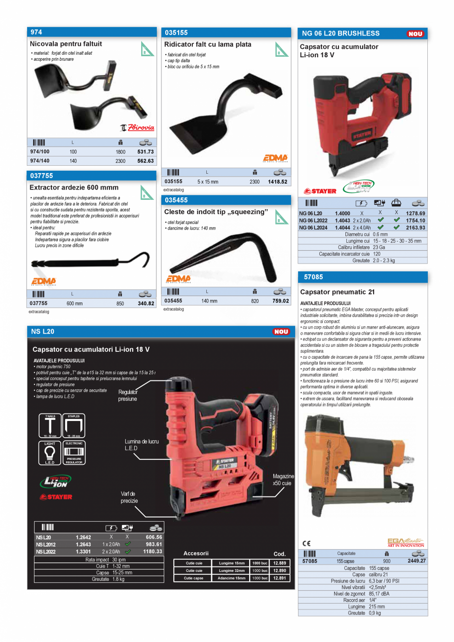 Pagina 47 - SCULE PENTRU GIPS-CARTON  Catalog, brosura Romana ntare
• schimbarea lamelor fara...