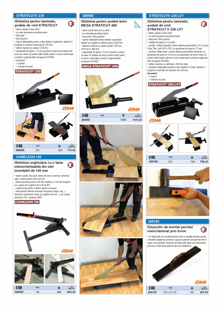 Pagina 2 - SCULE PENTRU MONTAT PODELE  Catalog, brosura Romana e,
taieturi pe lungime si latime pana...