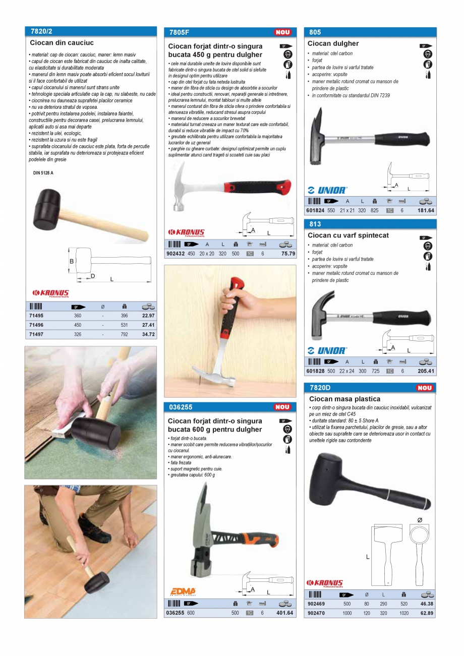 Pagina 5-SCULE PENTRU MONTAT PODELE  Catalog, brosura Romana e protectie la
montare si ajustare podele
- 20...