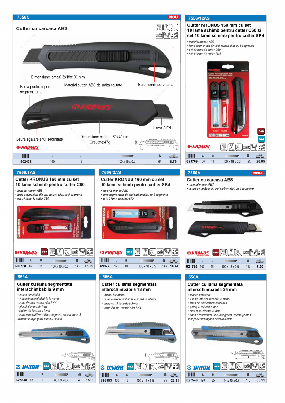 Pagina 7 - SCULE PENTRU MONTAT PODELE  Catalog, brosura Romana ar

mm
064055

115 x 140

1260

164...