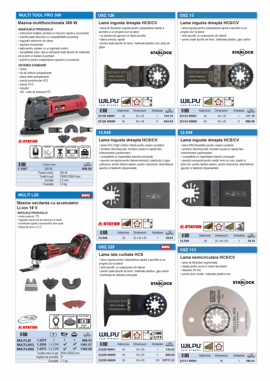 Pagina 14 - SCULE PENTRU MONTAT PODELE  Catalog, brosura Romana  cap vopsit
• acoperire:...