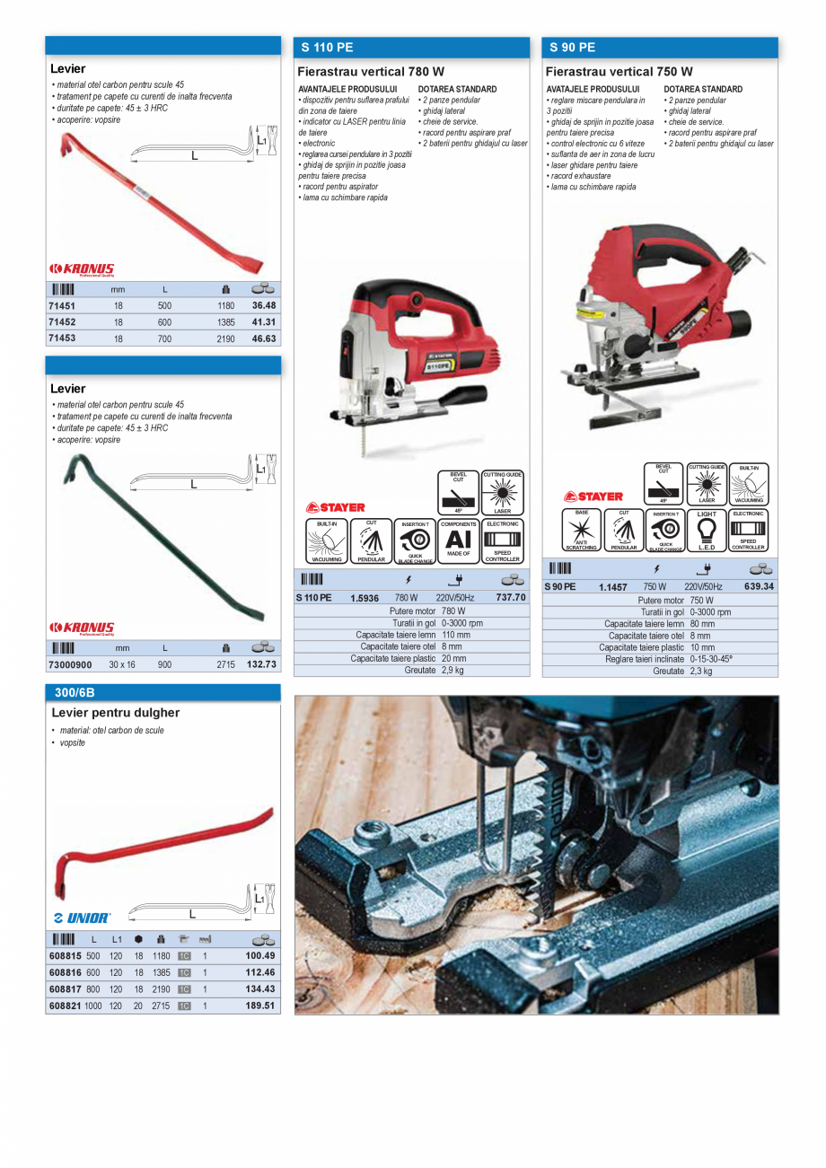 Pagina 22 - SCULE PENTRU MONTAT PODELE  Catalog, brosura Romana  cutter este echipat cu o lama din...