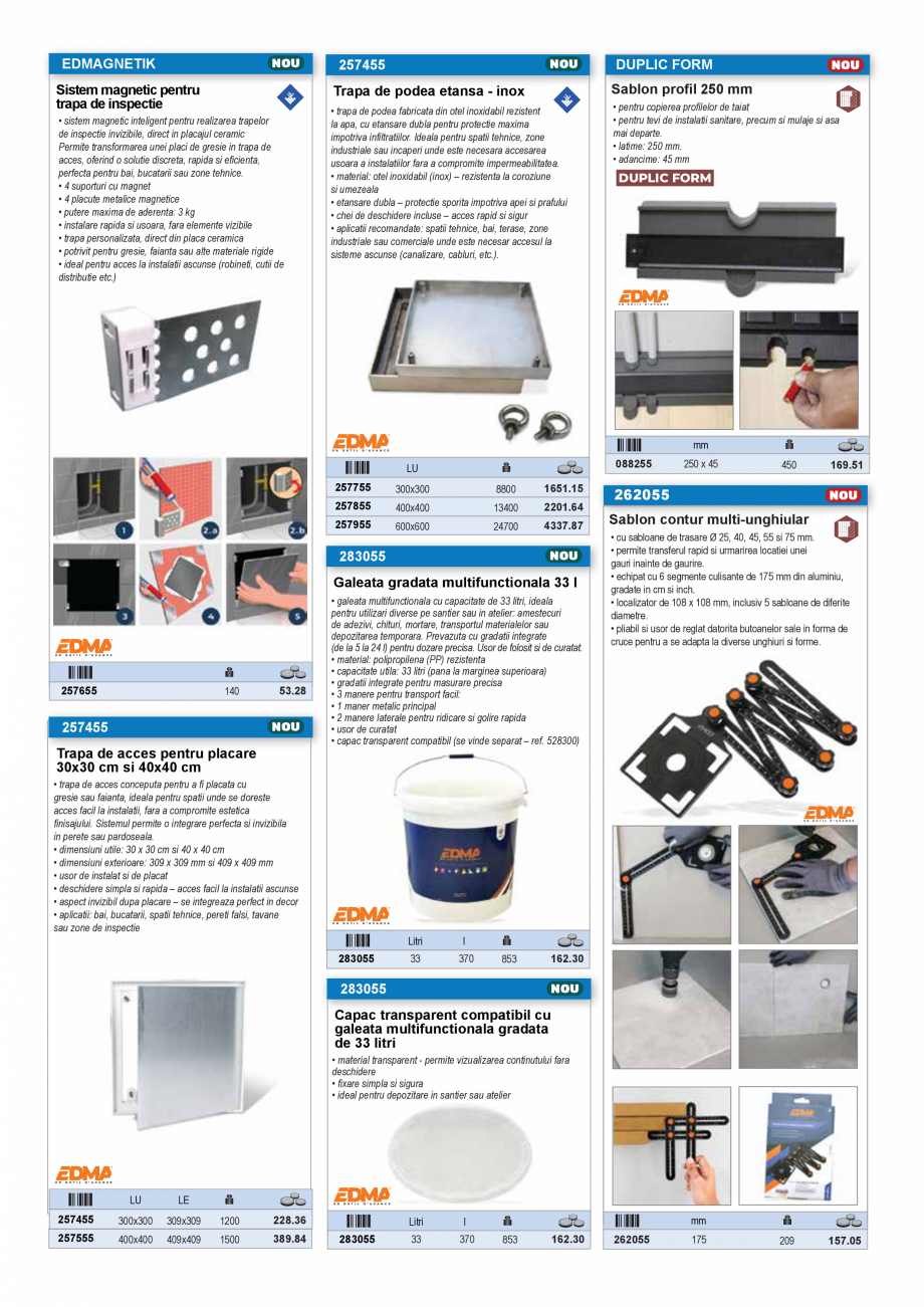 Pagina 39-SCULE PENTRU MONTAT PODELE  Catalog, brosura Romana mbarea lamei
• magazie pentru 3 lame schimb...