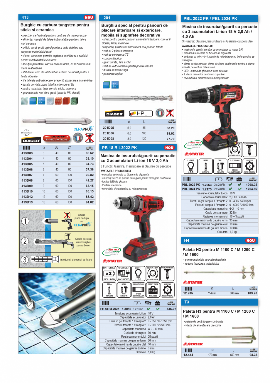 Pagina 46-SCULE PENTRU MONTAT PODELE  Catalog, brosura Romana  prindere deschisa plat, montare usoara si...