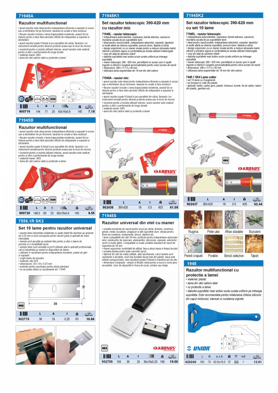 Pagina 55-SCULE PENTRU MONTAT PODELE  Catalog, brosura Romana rilor
• compatibil cu MULTITOOL PRO300, MULTI ...