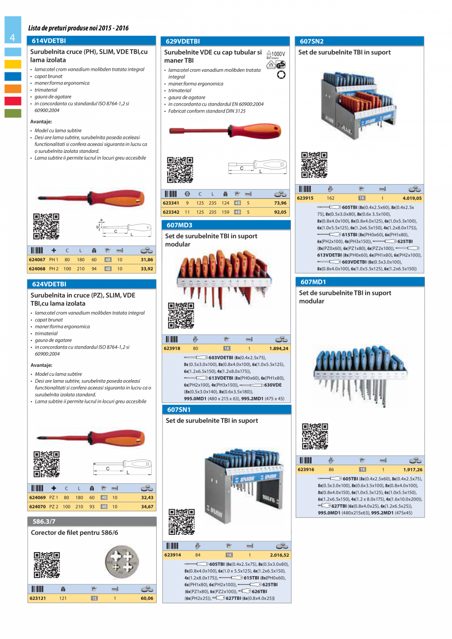 Pagina 4 - Lista de preturi produse noi 2015 - 2016 UNIOR Masina de gaurit pneumatica - 1515, Masina...