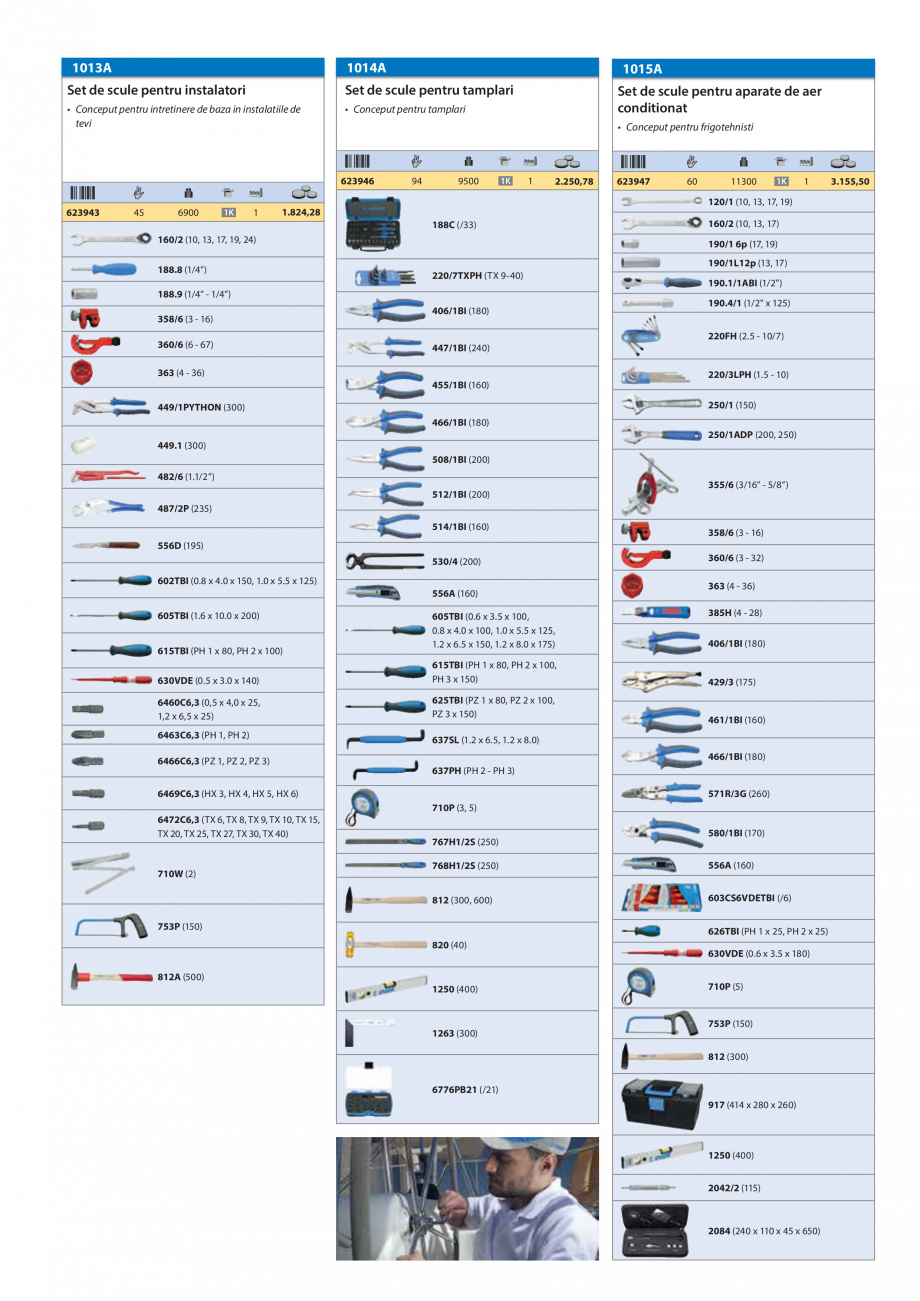 Pagina 23 - Lista de preturi produse noi 2015 - 2016 UNIOR Masina de gaurit pneumatica - 1515,...