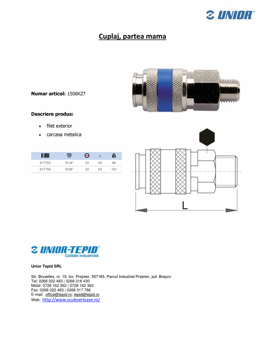Pagina 1-Cuplaj, partea mama UNIOR 1506KZ7 Fisa tehnica Romana Cuplaj, partea mama

Numar articol: 1506KZ7
...