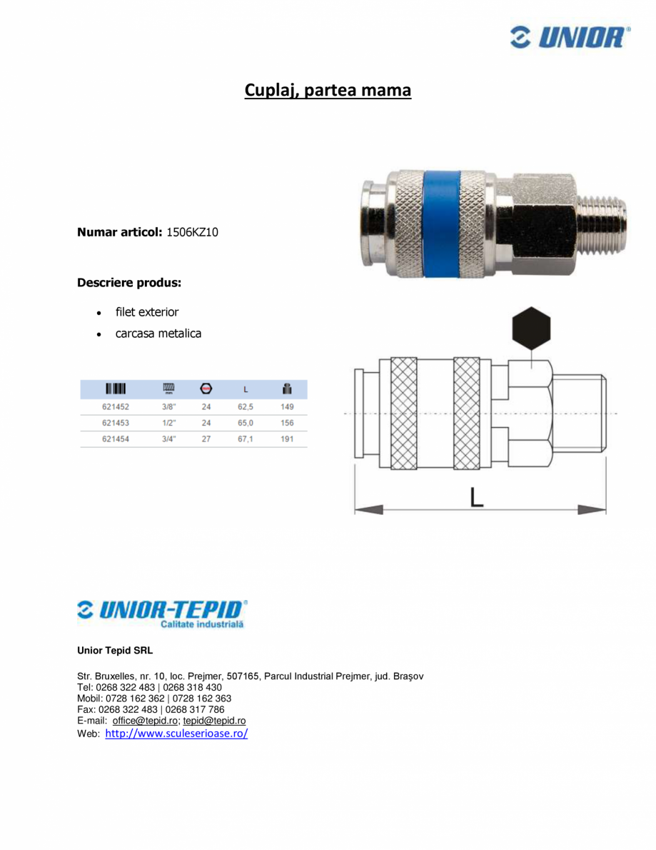 Pagina 1-Cuplaj, partea mama UNIOR 1506KZ10 Fisa tehnica Romana Cuplaj, partea mama

Numar articol: 1506KZ10
...