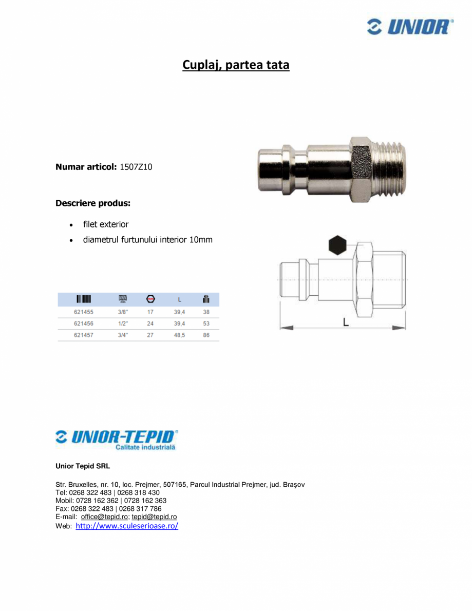 Pagina 1-Cuplaj, partea tata UNIOR  1507Z10 Fisa tehnica Romana Cuplaj, partea tata

Numar articol: 1507Z10

...