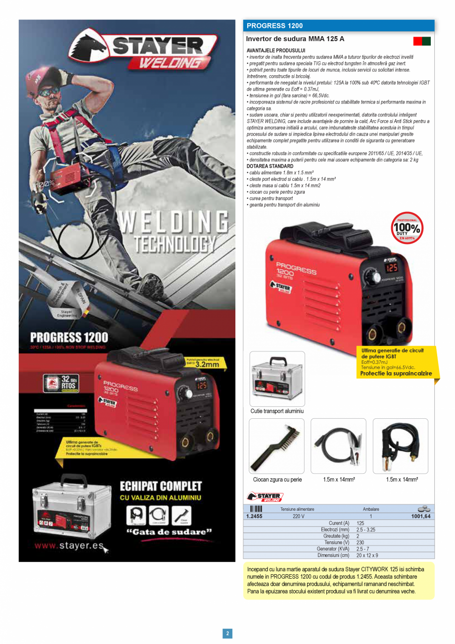 Pagina 2-Catalog CNS INDUSTRIAL 2018-2020 Aparate de sudura STAYER WELDING Catalog, brosura Romana nire la...