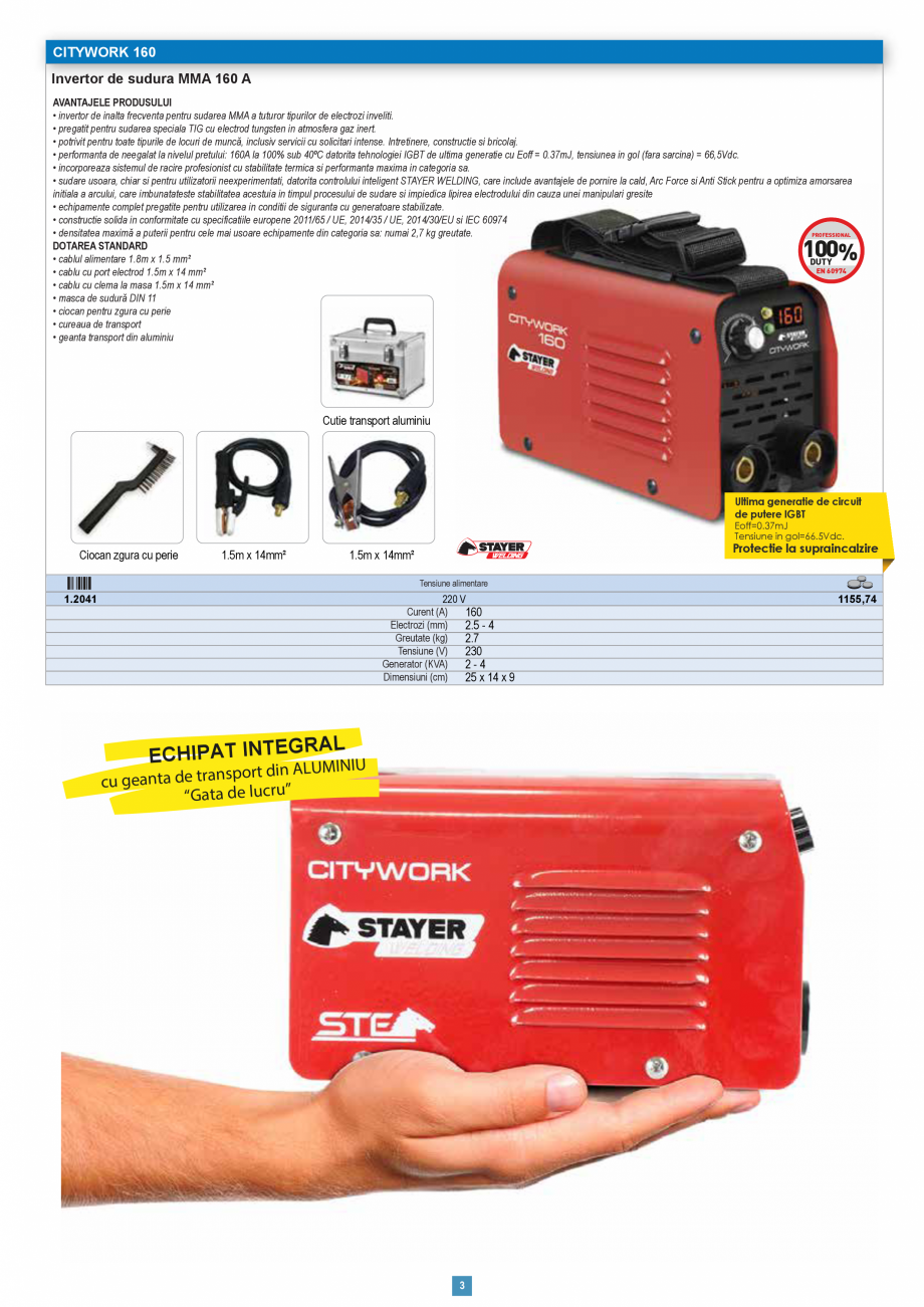 Pagina 3-Catalog CNS INDUSTRIAL 2018-2020 Aparate de sudura STAYER WELDING Catalog, brosura Romana 
220 V

1....