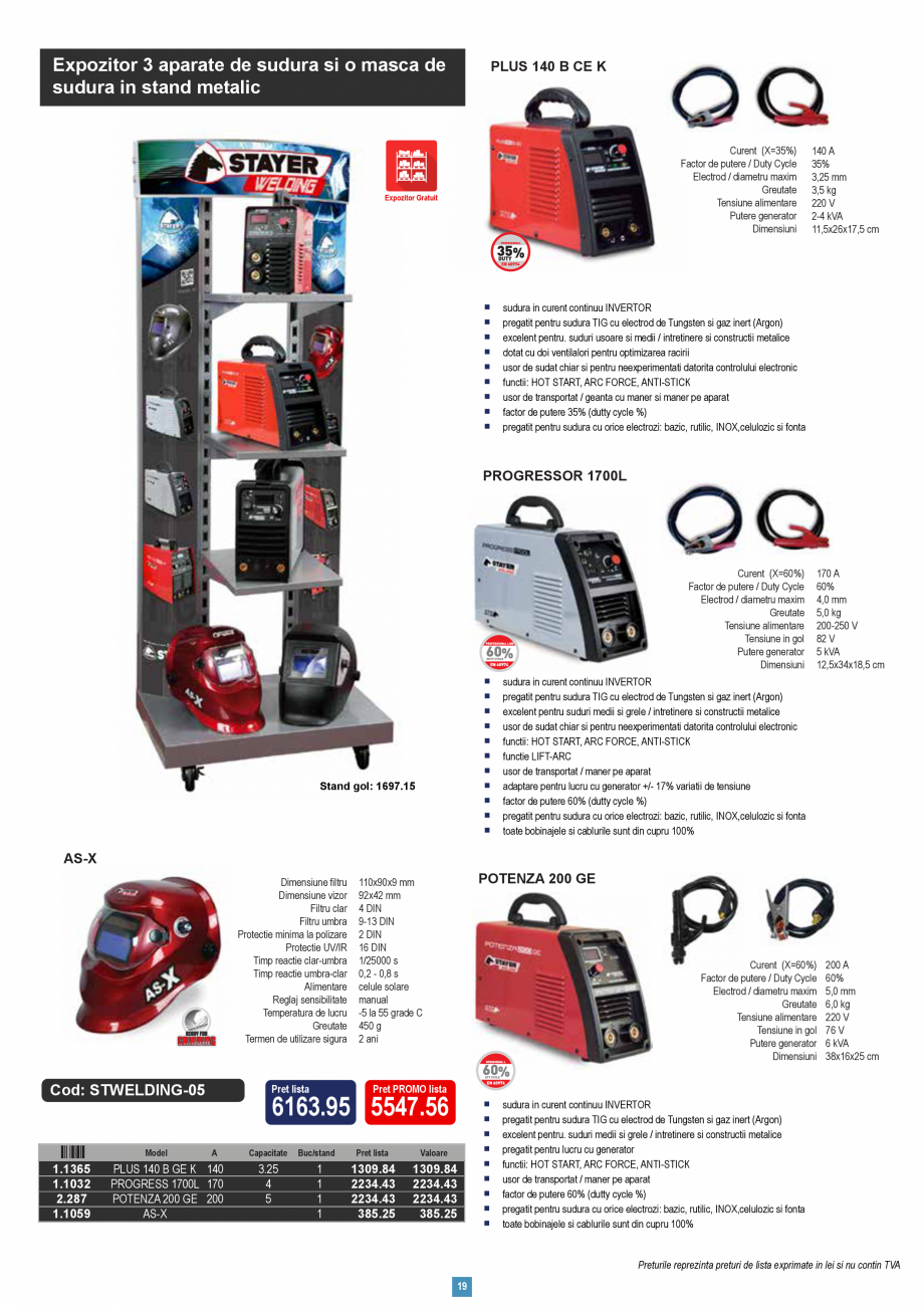 Pagina 19-Catalog CNS INDUSTRIAL 2018-2020 Aparate de sudura STAYER WELDING Catalog, brosura Romana  faze sau ...