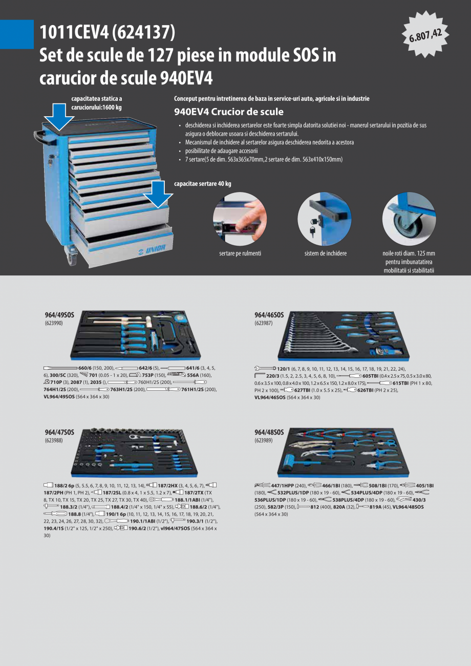 Pagina 16-Lista de preturi produse noi 2015 - 2016 UNIOR 1510, 1517 S Catalog, brosura Romana ntru 2301SOS9
B
...