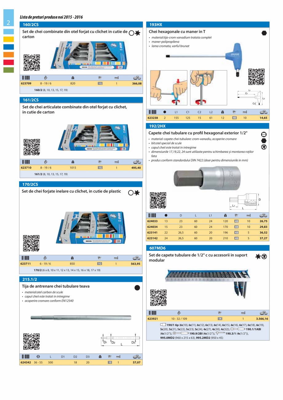 Pagina 2-Lista de preturi produse noi 2015 - 2016 UNIOR 1510, 1517 P, 1517 S, 1518 Catalog, brosura Romana 15...
