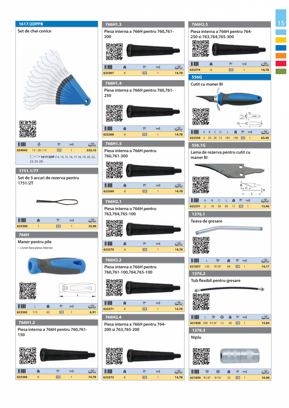 Pagina 15-Lista de preturi produse noi 2015 - 2016 UNIOR 1510, 1517 P, 1517 S, 1518 Catalog, brosura Romana...